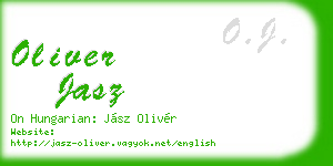oliver jasz business card